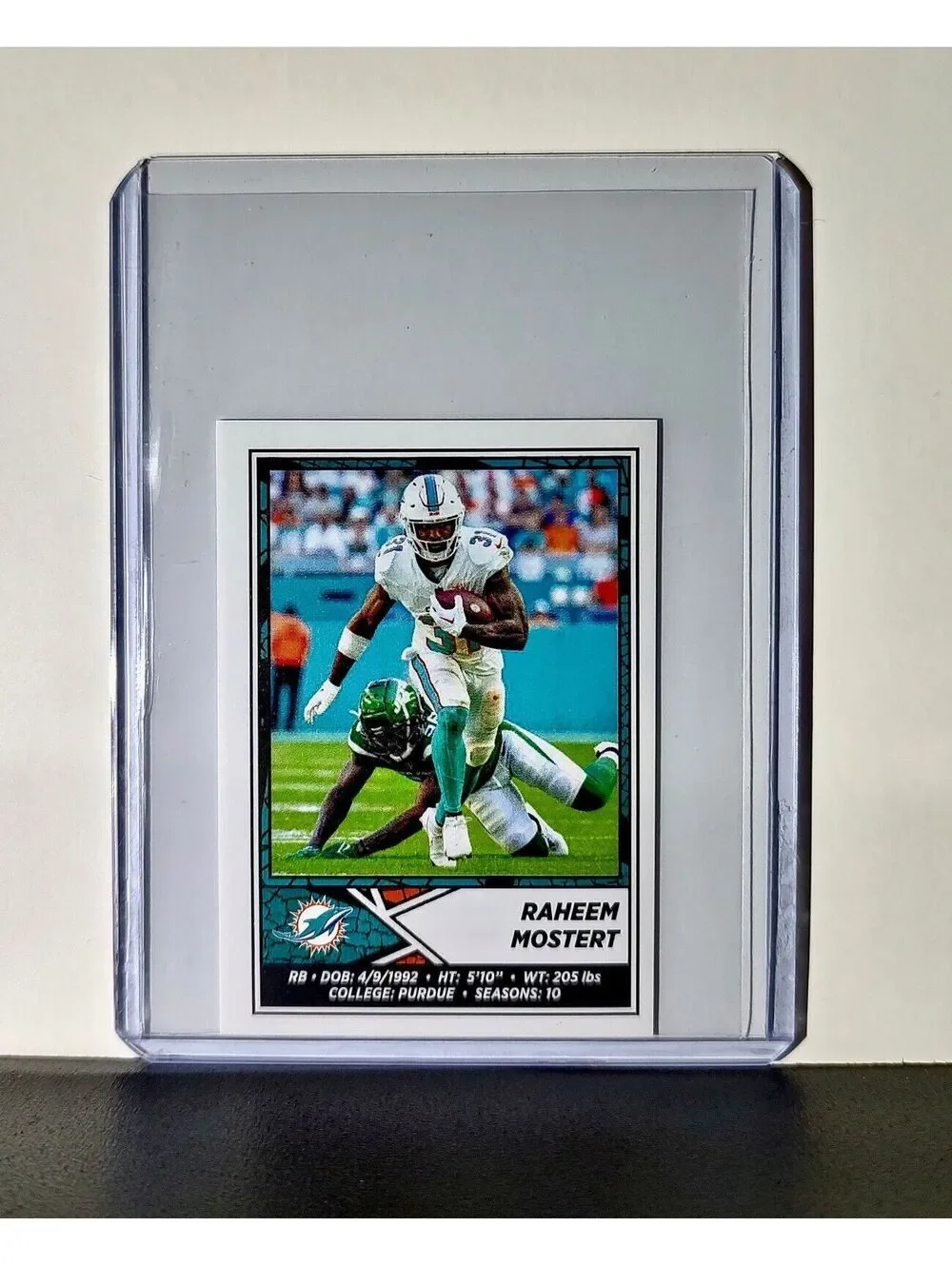 Raheem Mostert 2024 Panini NFL Sticker #61 Miami Dolphins
